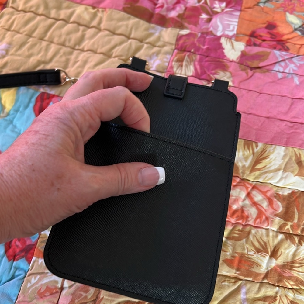 White House Black Market Cell Phone Carrier Crossbody Bag with back pocket - Picture 4 of 5